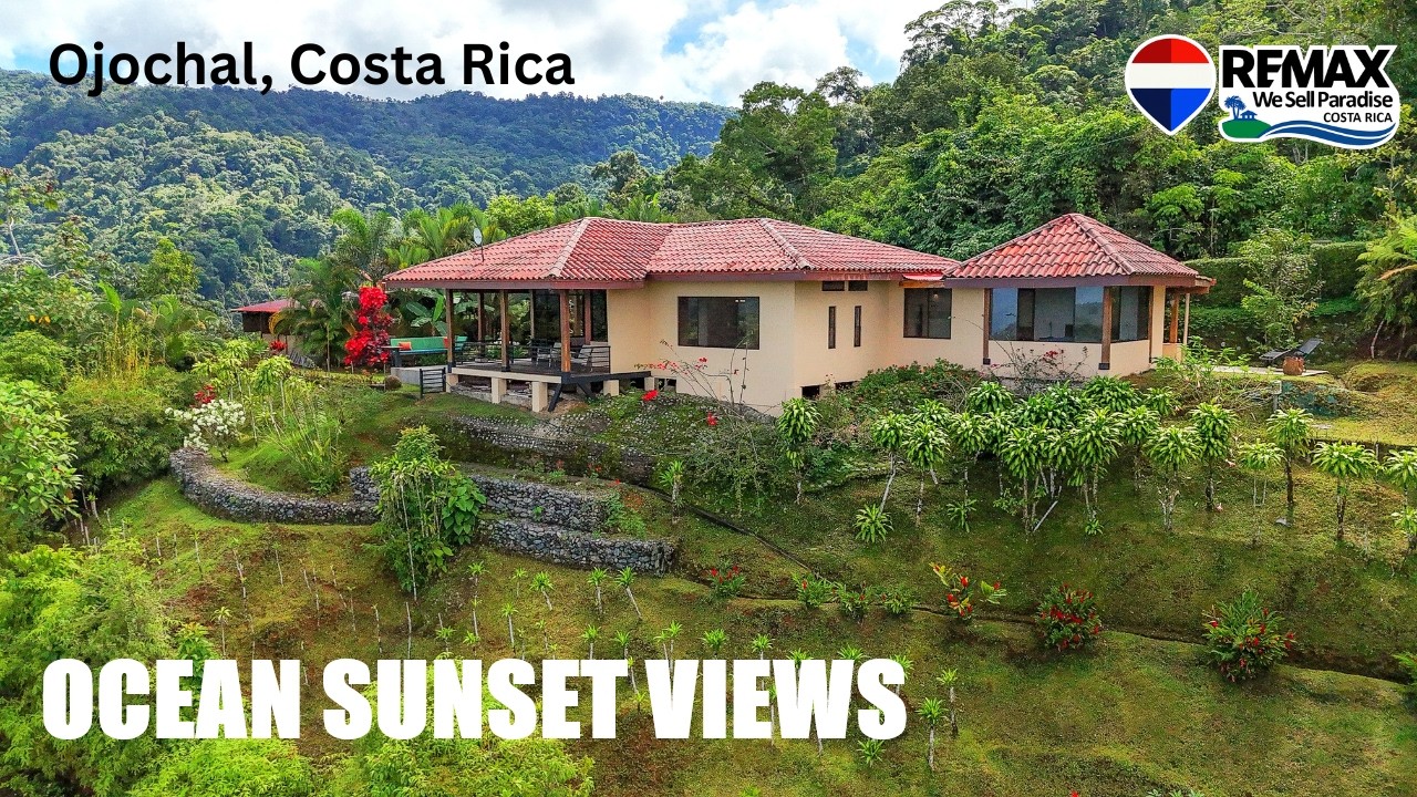2 Bed House For Sale in OJOCHAL, Costa Rica, $399,000 | YEAR-ROUND Ocean Sunset Views🌅🌊  +Expansion!