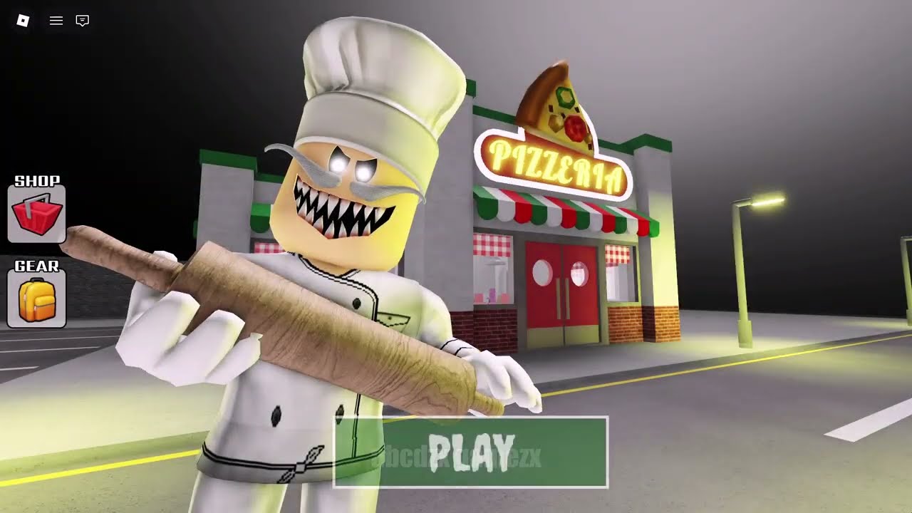 Escape Papa Pizza's Pizzeria FPP roblox! SCARY OBBY Roblox! Gameplay walkthrough 