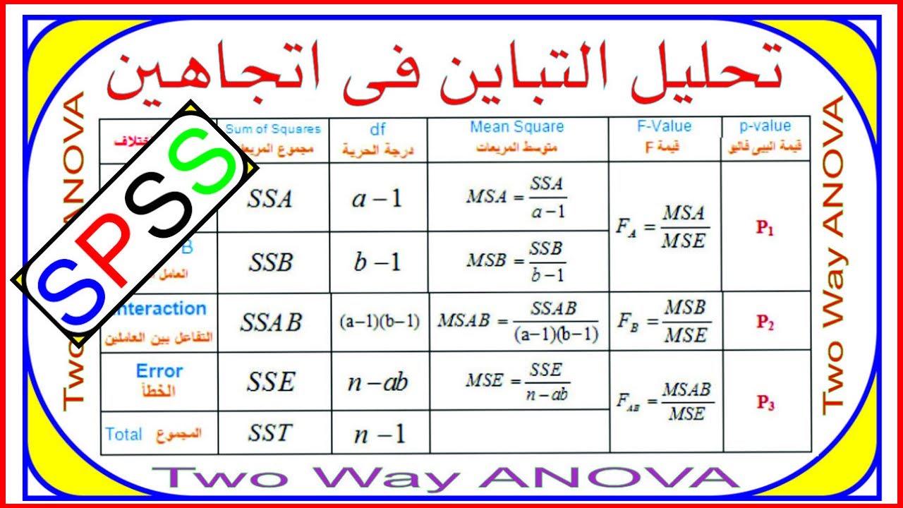 Two Way ANOVA SPSS |اختبار تحليل التباين الثنائي