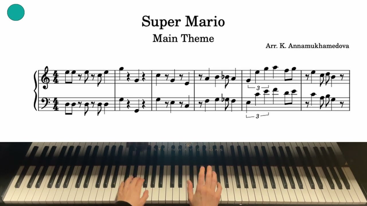 Super Mario Main Theme (K. Kondo) Arrangement for piano solo
