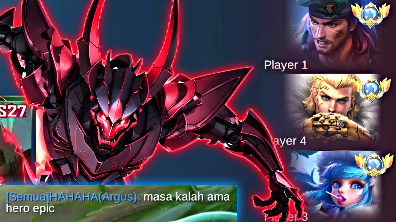 NABRAK PARA TOP GLOBAL HERO!🔥, CARA COUNTER HERO META + HIGH RENK TINGGI! - GAMEPLAY KESATRIA ARGUS