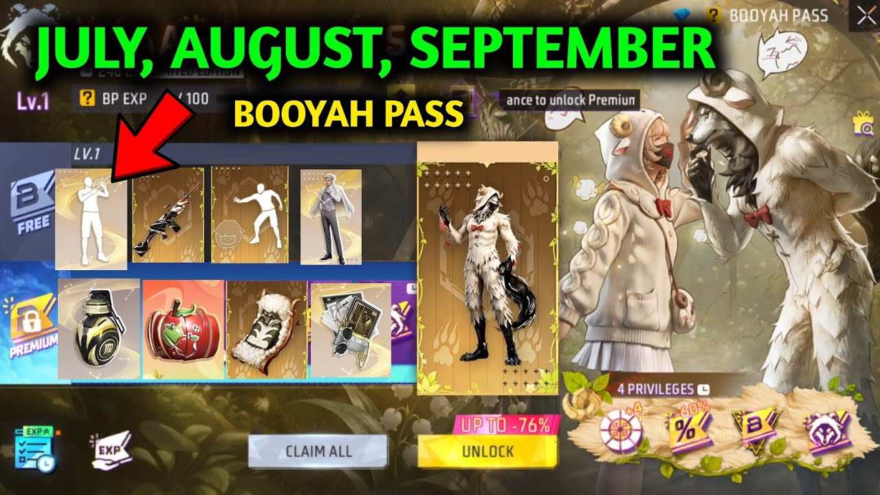 July August September Booyah Pass Full video 😱 Free Fire 9th Anniversary Event & Exclusive Update