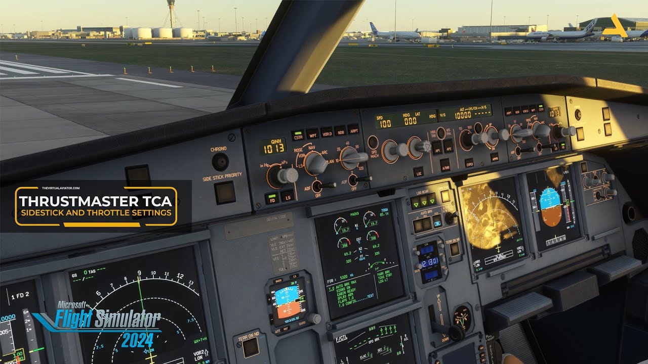 Настройка боковой ручки управления и газа Thrustmaster TCA для Airbus A320 Neo V2 в MSFS 2024