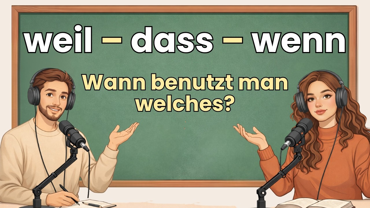 German Podcast | Deutsch Grammatik Ep 11: Weil, Dass oder Wenn? Nebensätze einfach erklärt