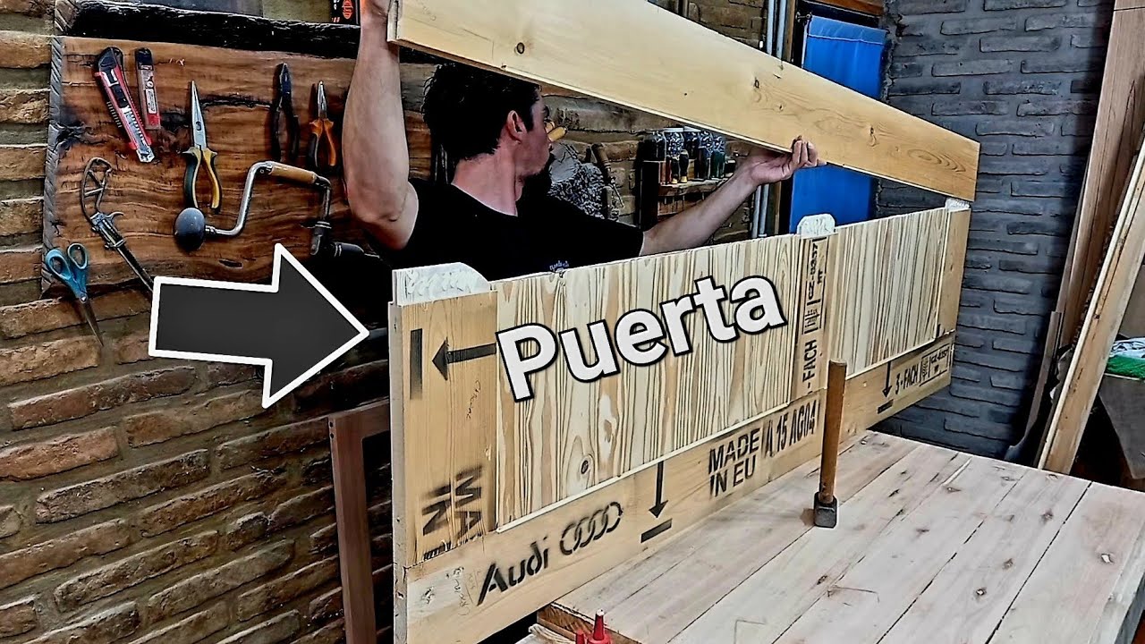 C&Oacute;MO hacer PUERTA de MADERA ✅️ con herramientas manuales