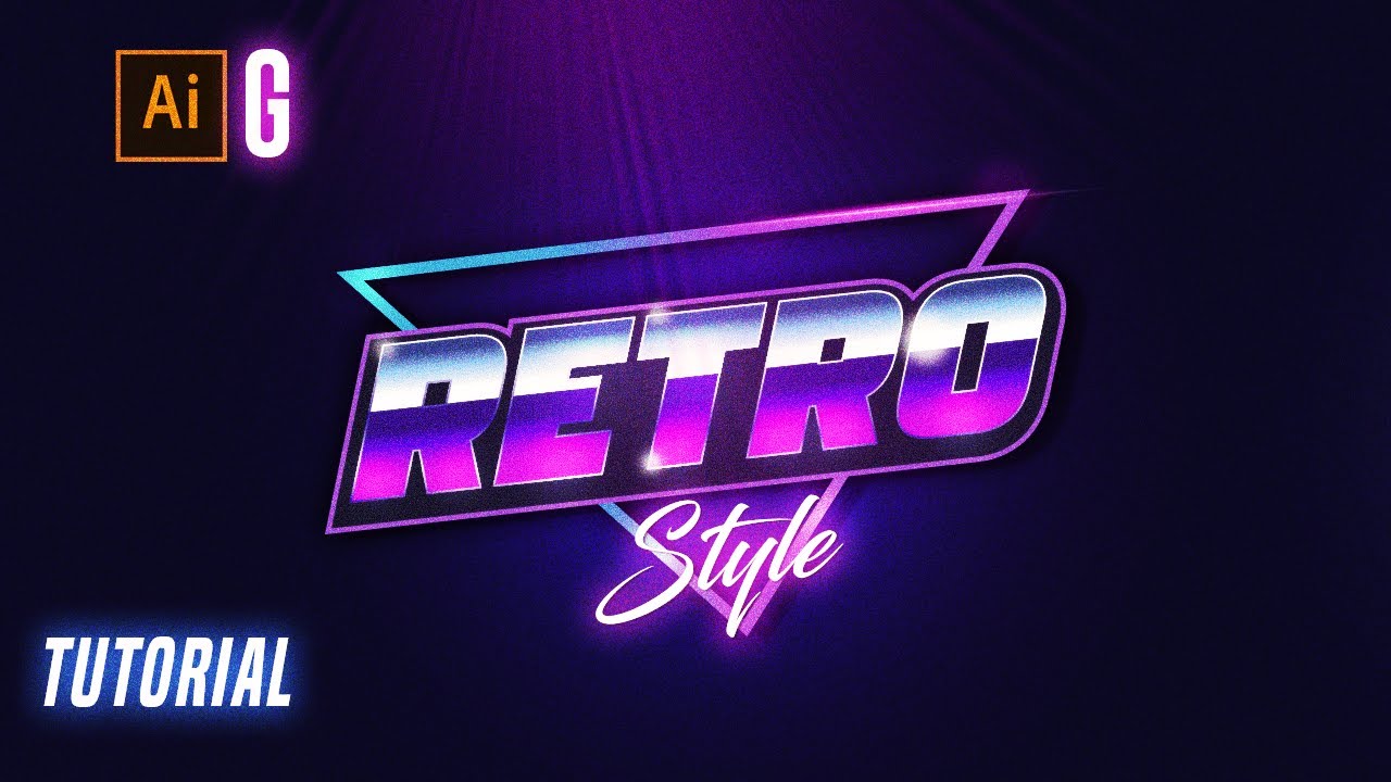 Illustrator Tutorial | Texto Cromado Estilo Retro |  Retro Style Chrome Text