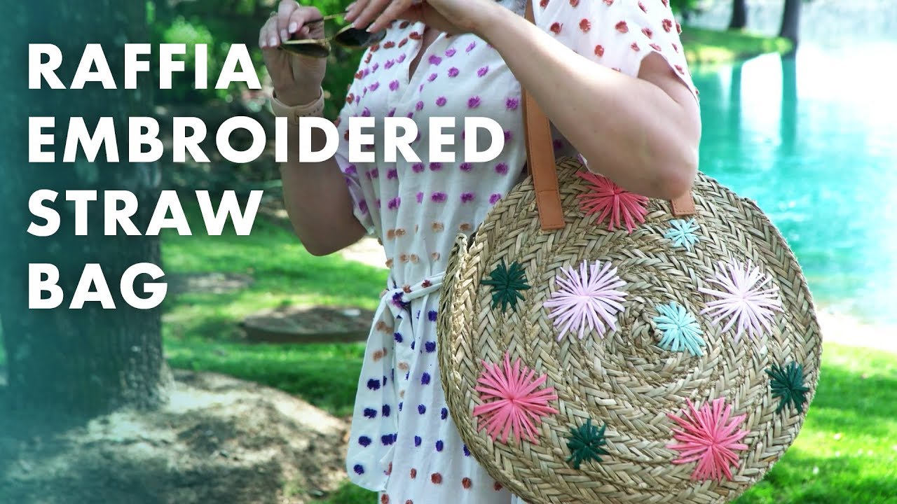 DIY Raffia Embroidered Straw Bag - HGTV Handmade