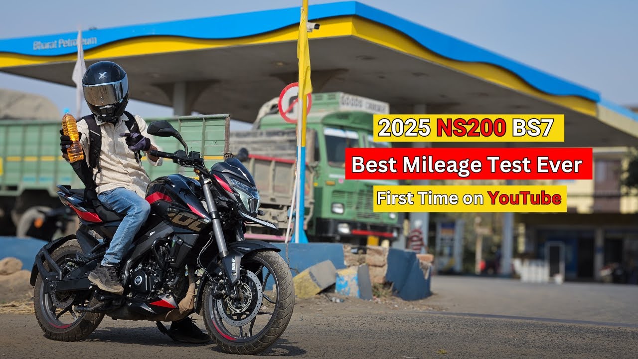 2025 New Bajaj NS200 Bs7 Real Mileage Test | Pulsar NS00 Mileage