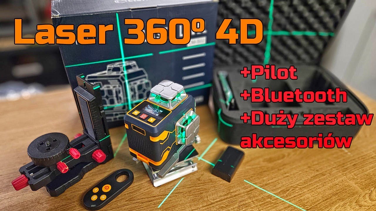 Laser Krzyżowy 360&deg; 4D CIGMAN CM-S02 z Bluetooth - TEST - Laser Level