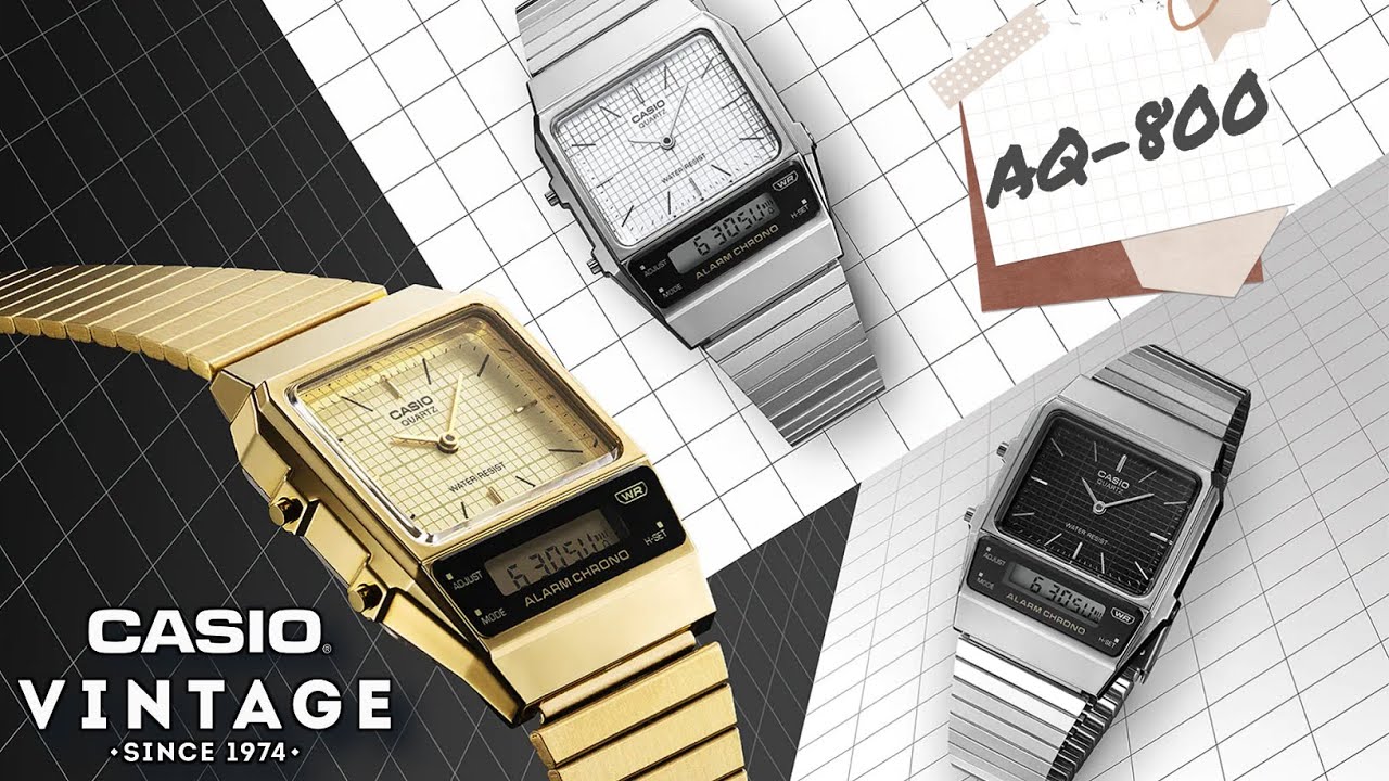 CASIO AQ-800 - Retro vintage style, rebooted &mdash; Now in a dual-but-separate analogue/digital design