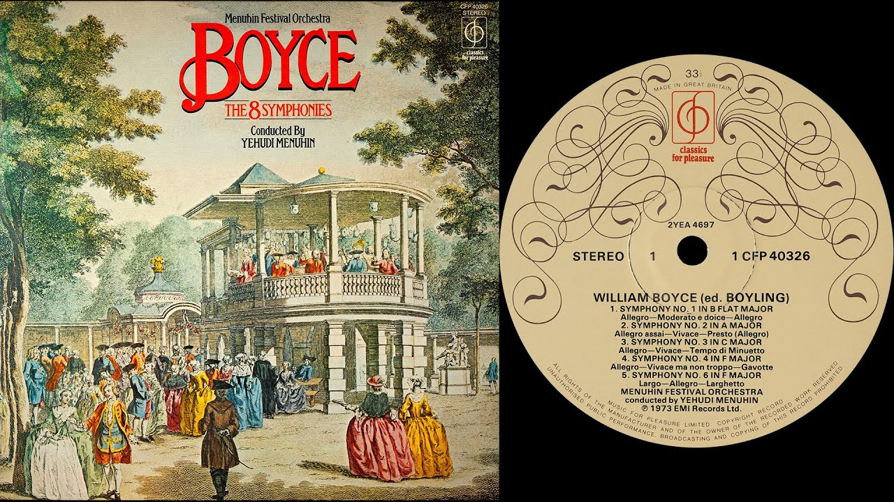 Boyce: The 8 Symphonies - Yehudi Menuhin / Menuhin Festival Orchestra (vinyl: Nagaoka MP-300)