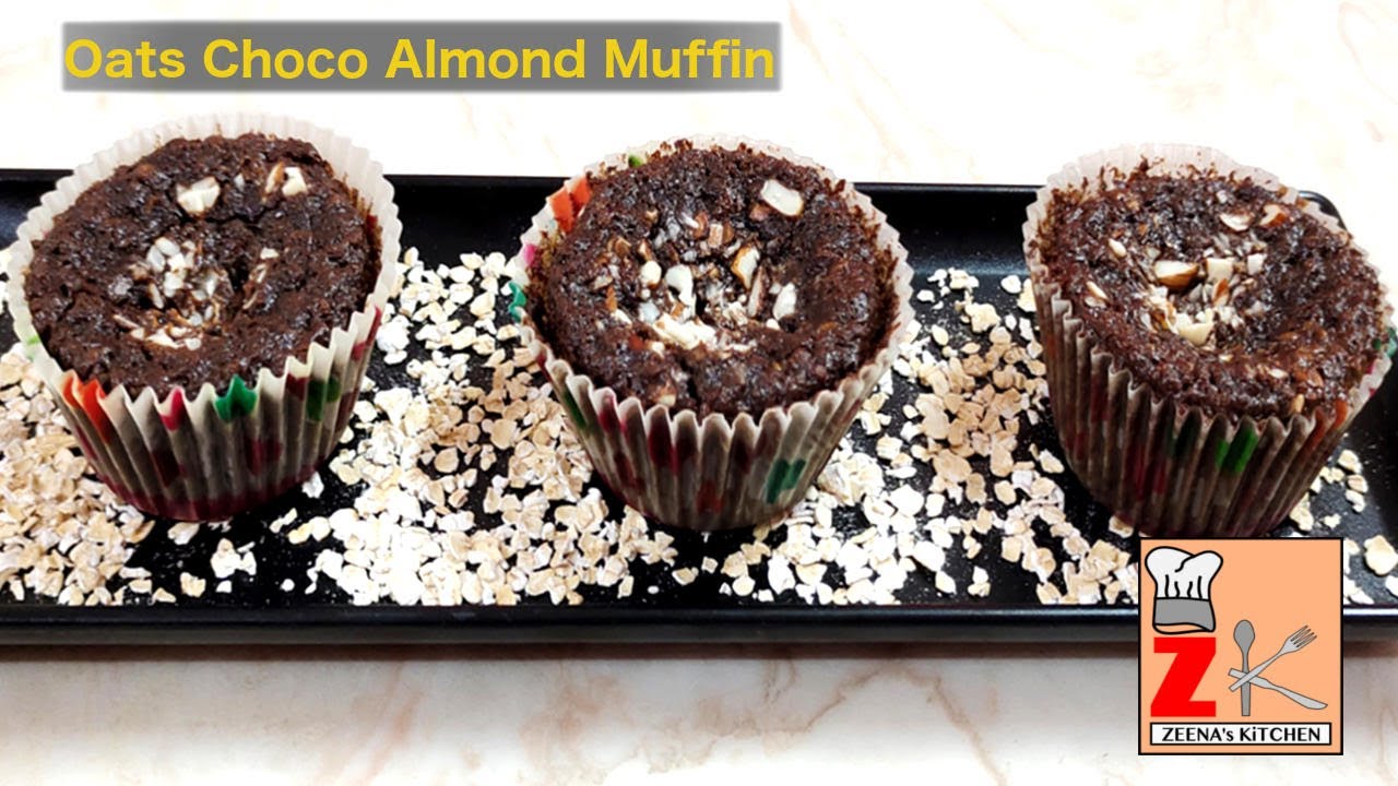 Oats Choco Almond Muffin No Sugar No Maida No Egg No Atta |  #foodies #zeenaskitchen #trending