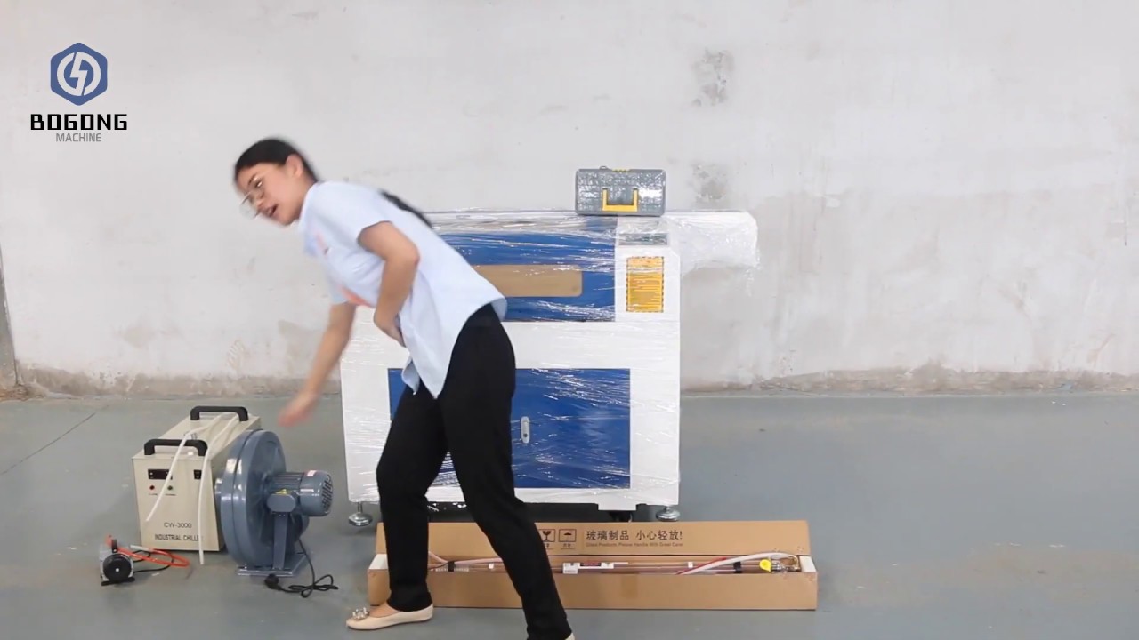 How to Install CO2 laser engraving and cutting machine with Reci Yongli glass laser tube