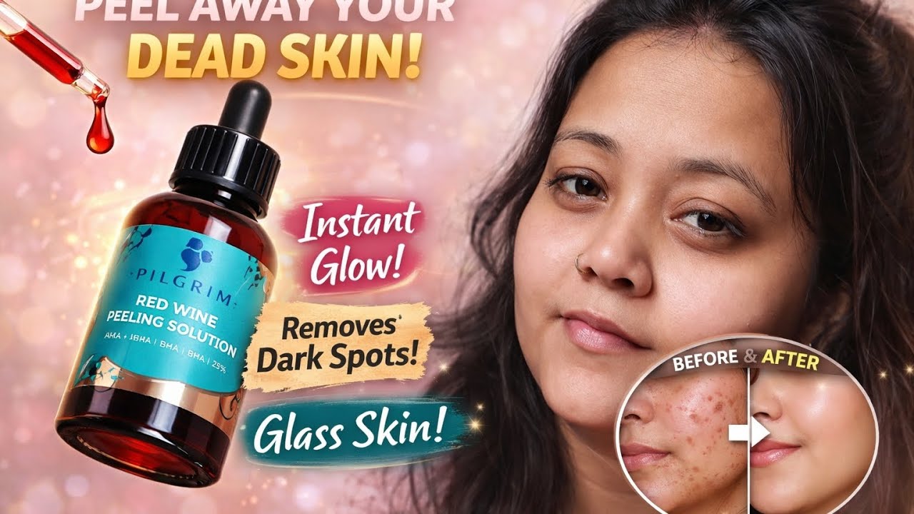 “Peeling Solution ka REAL TEST | Honest Review”#pilgrim #peelingsolution #viralvideos #realresults 