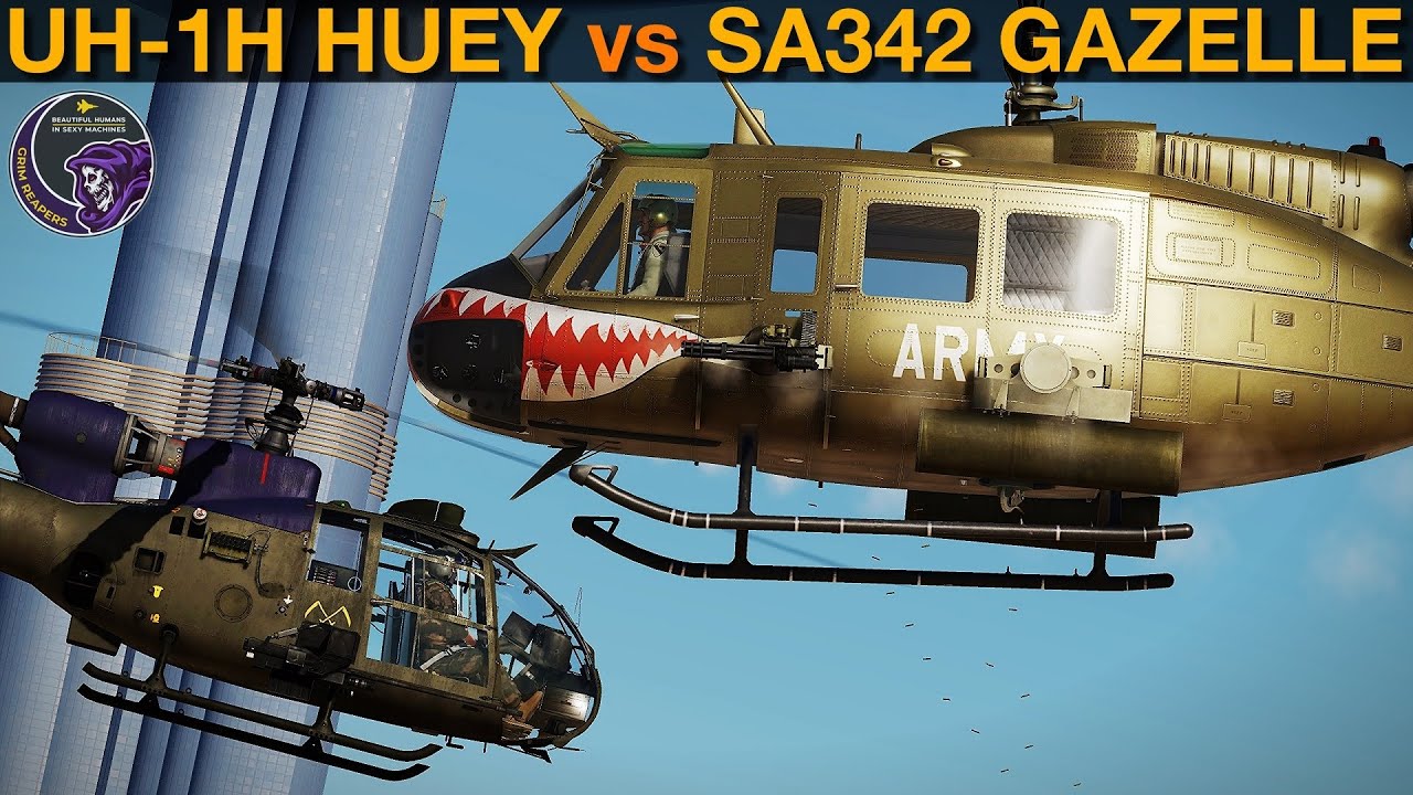 UH-1H Huey против SA342 Gazelle: воздушный бой | DCS WORLD