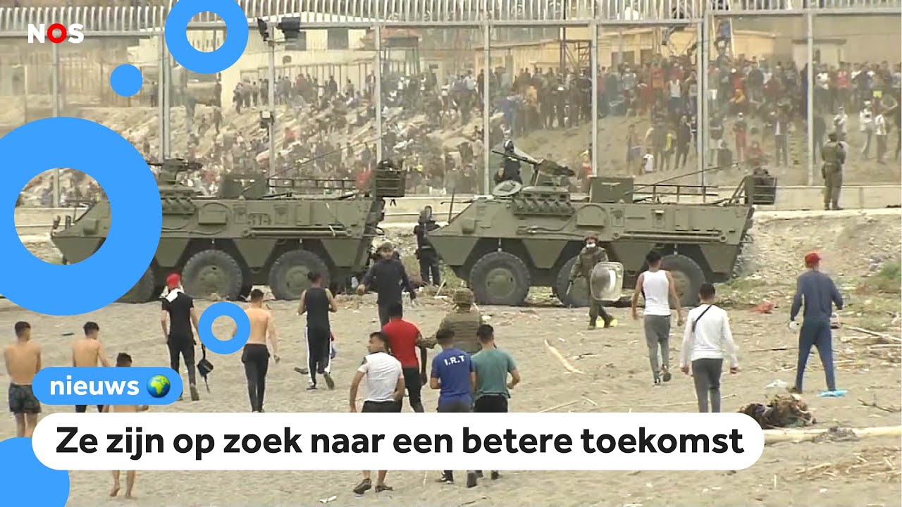 Vijfduizend mensen zwemmen illegaal de Spaanse grens over