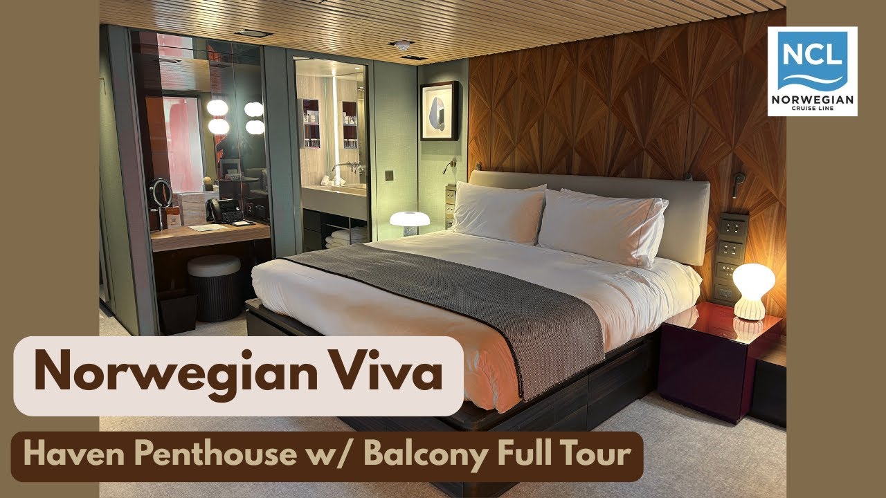 Norwegian Viva Haven Penthouse Suite W/ Balcony (HE).  NCL Viva- Full room tour. Prima Haven room.
