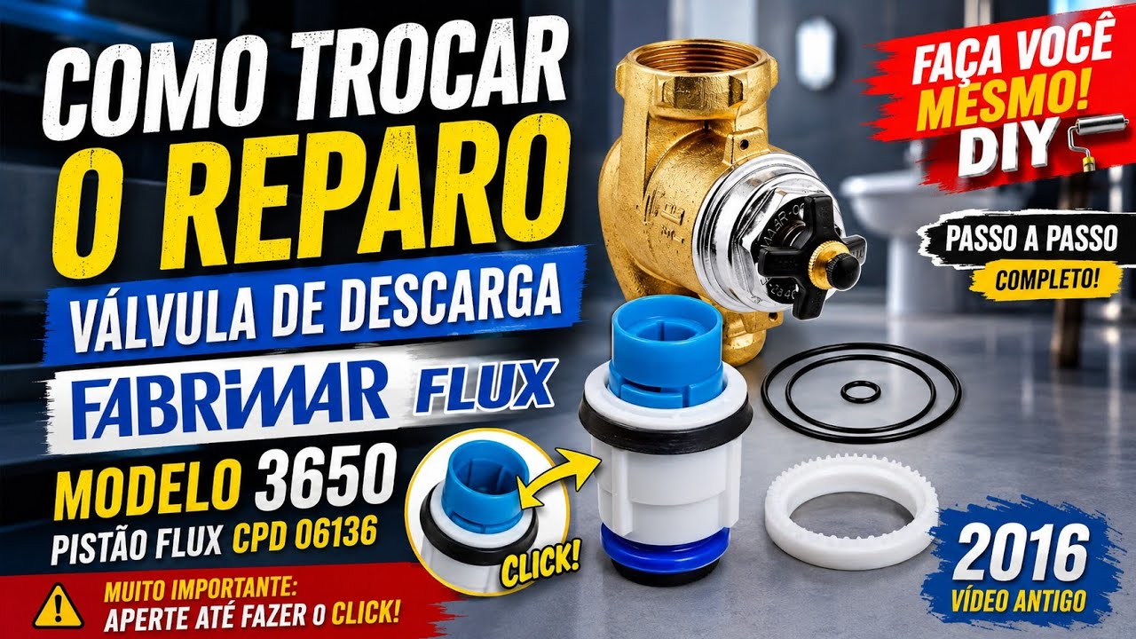 Como Trocar o Reparo da Válvula de Descarga Fabrimar Flux / FAÇA VOCÊ MESMO / DIY