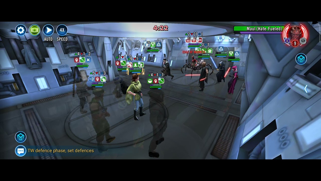 SWGOH - LEIA GL VS THE STRANGER - GAC (LOSS) 