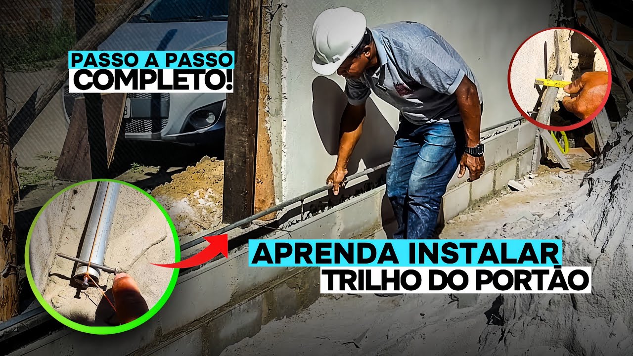 Medidas e distância Instalar trilho de portão de correr! Passo a passo