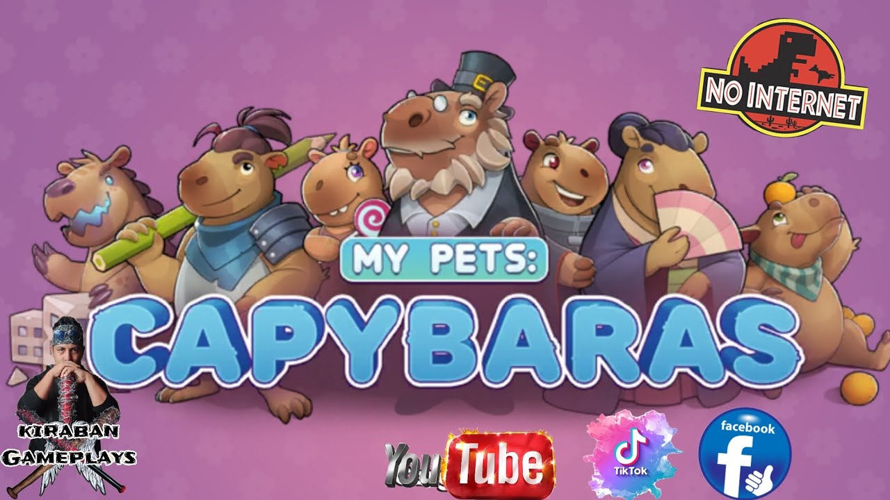My Pets Capybara juego Offline simulador y mascota virtual.