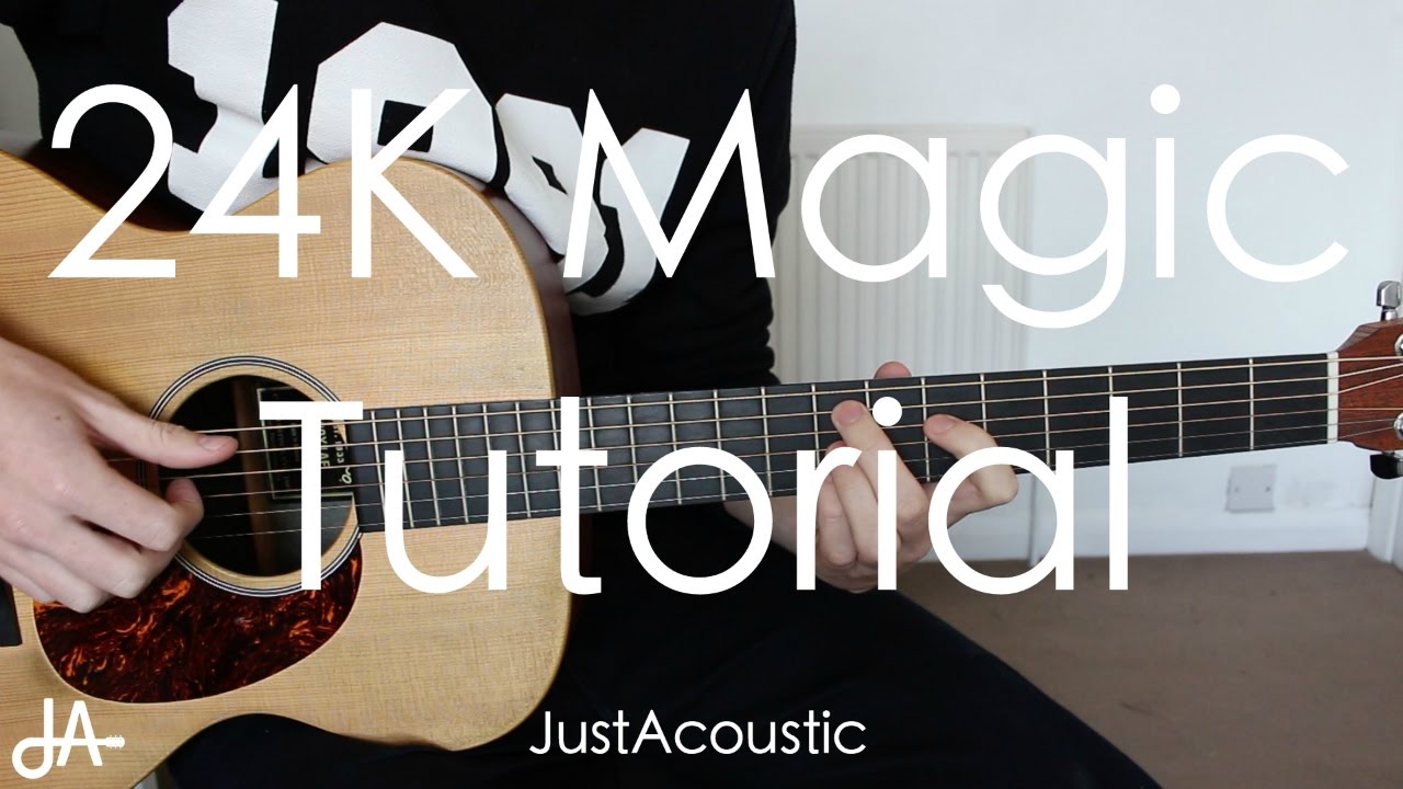 How To Play: 24K Magic - Bruno Mars (Guitar Tutorial Lesson)