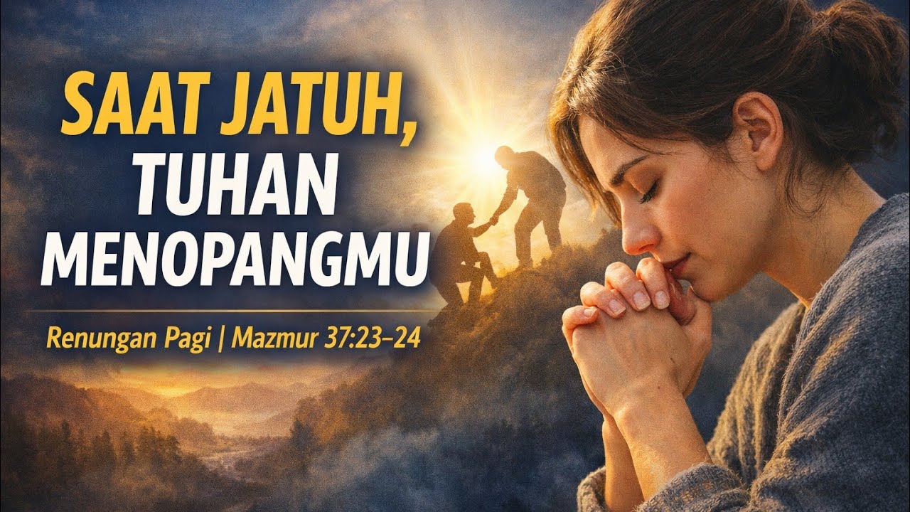  SAAT JATUH TUHAN MENOPANGMU | Renungan Pagi Mazmur 37:23–24 yang Menguatkan Iman