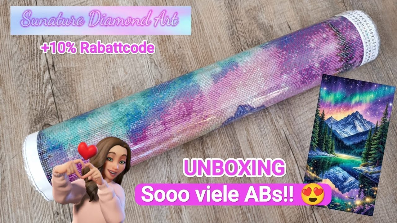 💎 Diamond Painting mit über 10 ABs😍 Sunature Diamond Art ✨ Unboxing + Rabattcode 