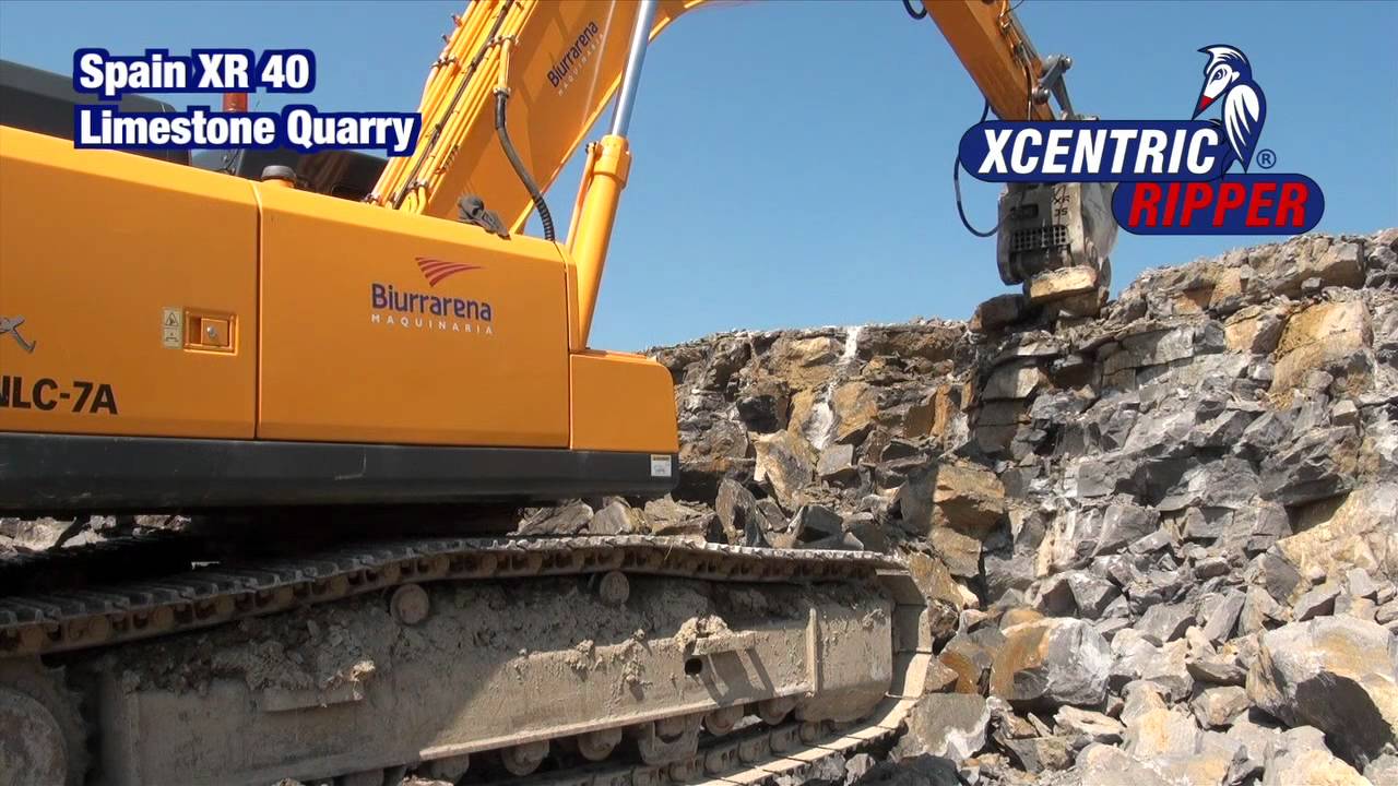 Spain XR40 Limestone Quarry - Xcentric Ripper