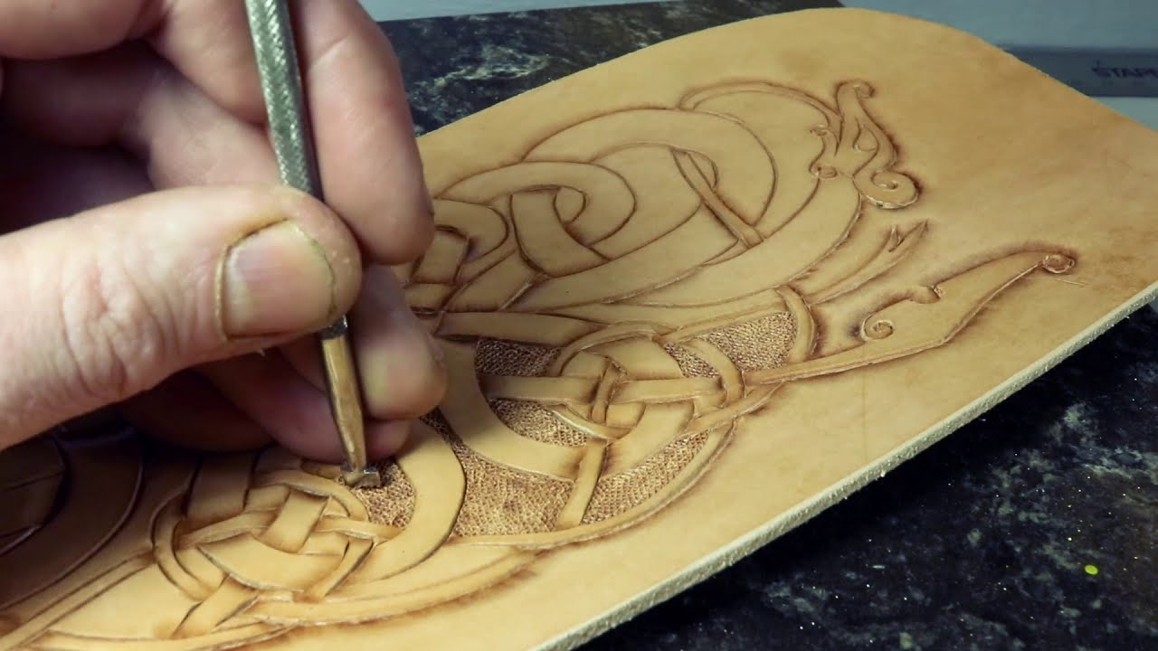 Leather Carving Tutorial: Viking Serpent