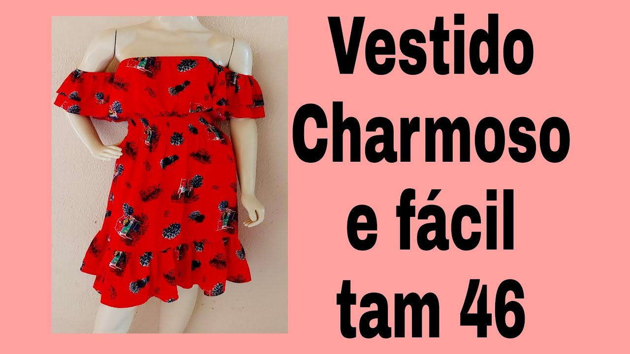 Vestido  tam (46 )Super Facil e Charmoso para  você Arrasar no Final de Ano!