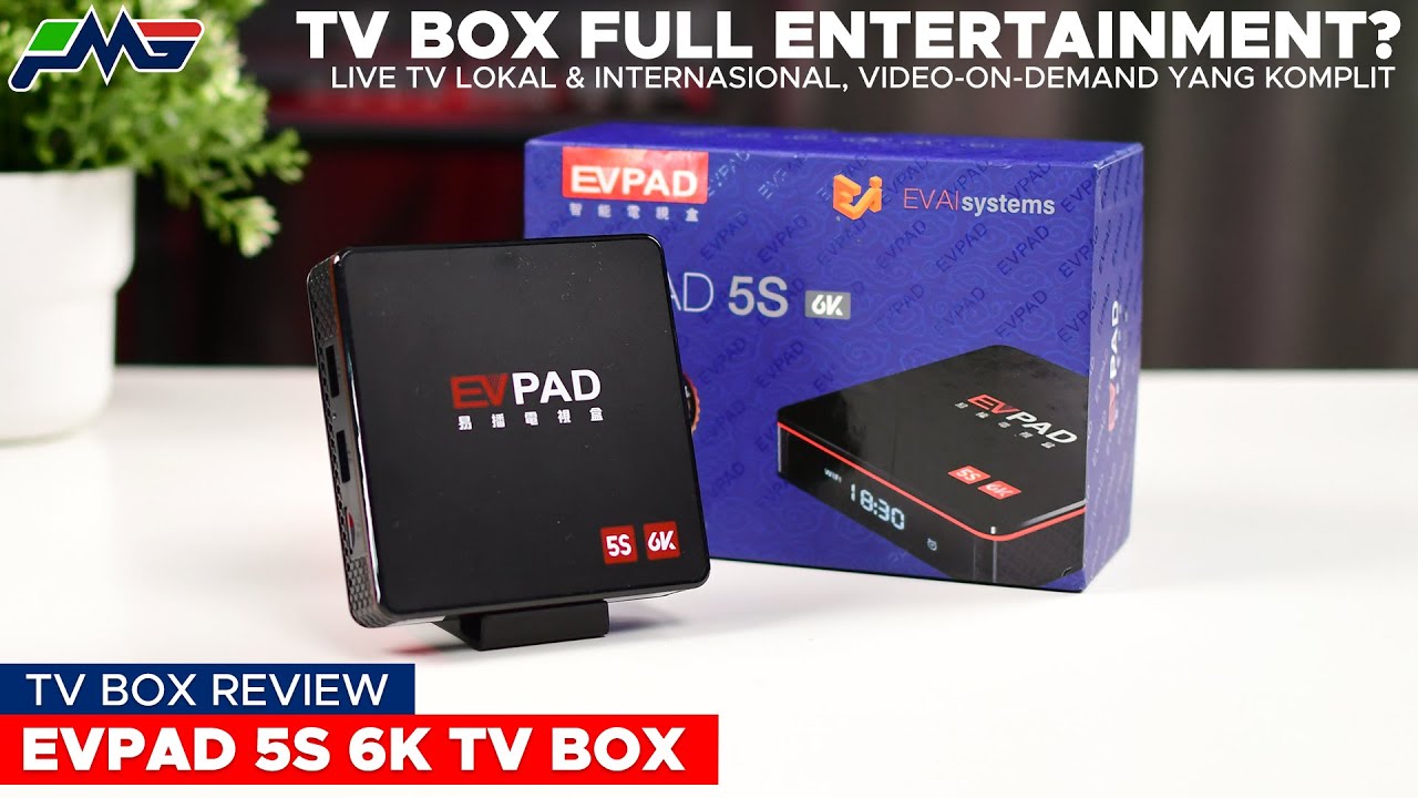 TV Box full entertainment? Live TV + Video-On-Demand - EVPAD 5S 6K TV Box Review Indonesia