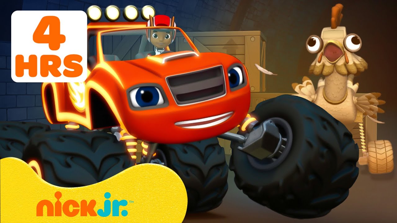 Blaze & the Monster Machines | 4 STUNDEN Rennen & Rettungsmissionen mit Blaze | Nick Jr. Deutschland