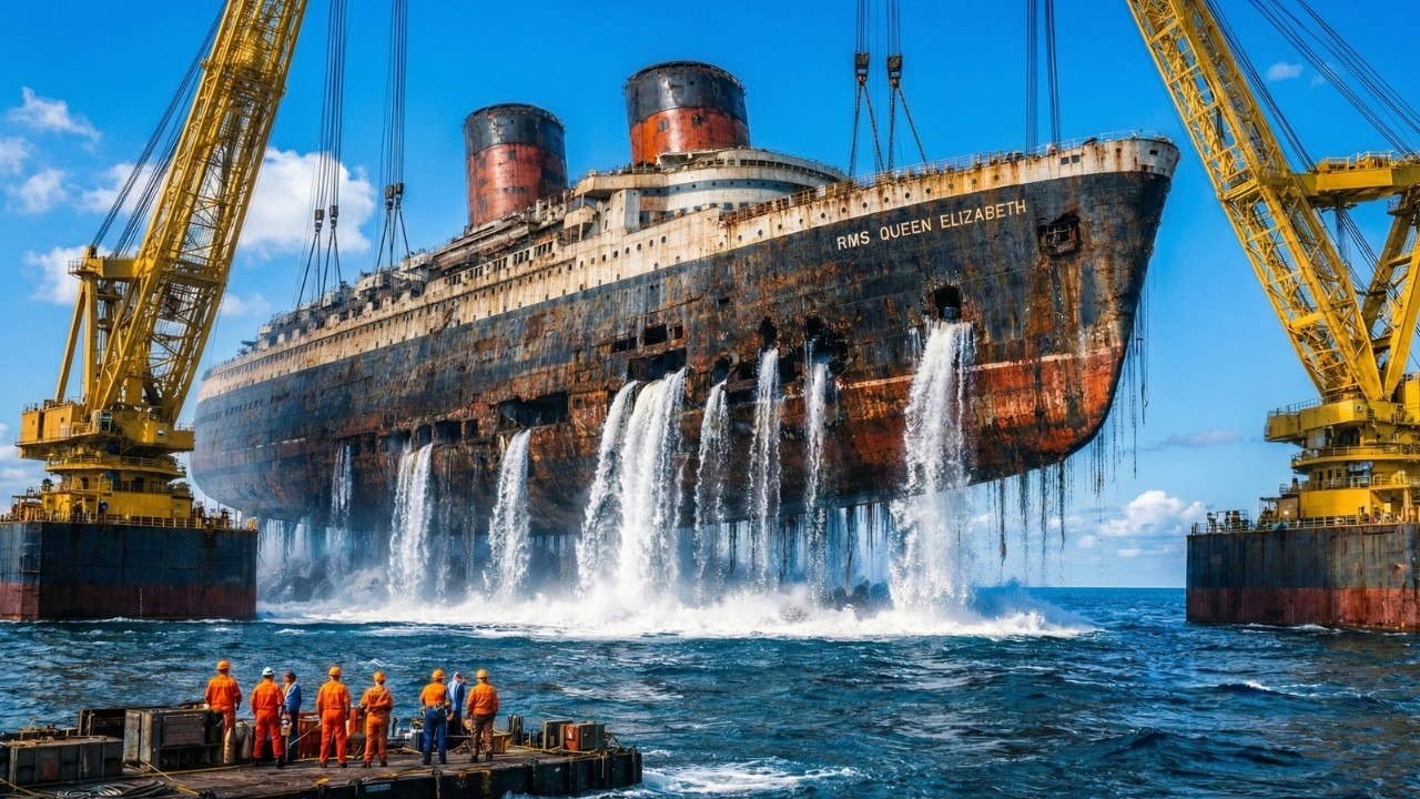 RMS Queen Elizabeth Recovered After 54 Years &mdash; Capsized Ocean Liner Fully Rebuilt & Returned to Sea