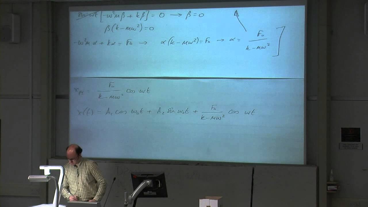 Dynamics, Noise & Vibration - SDOF Cosine Forcing Function Example