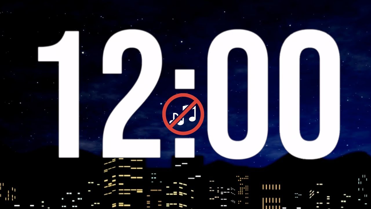 12 Minutes Silent Timer With Alarm | No ads
