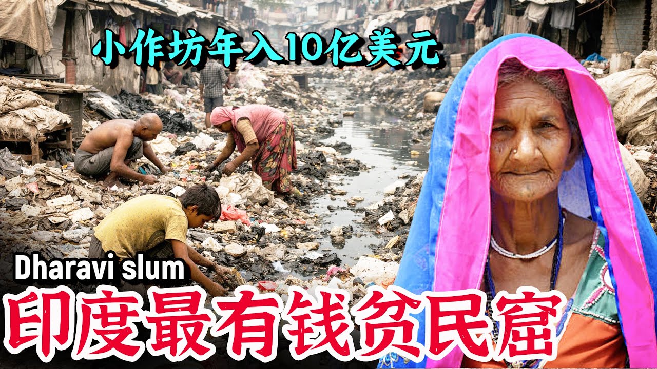 印度最有钱贫民窟：100万人挤在2平方公里！靠翻垃圾年赚10亿美元，被卖的女人只能站街？