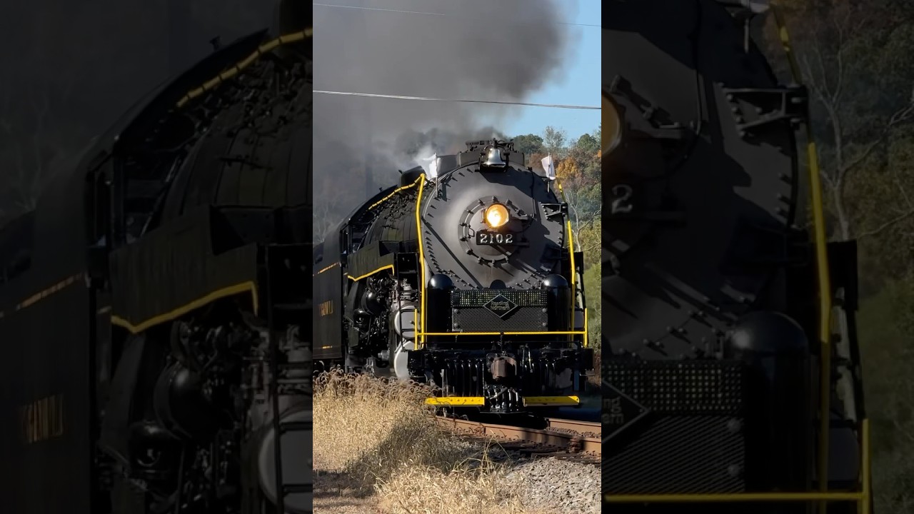R&N 2102 glides through Molino, PA with the Fall Foliage Express 
