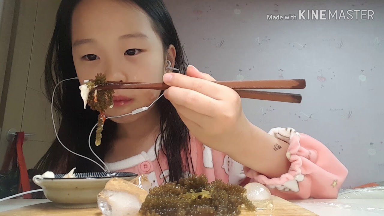 바다포도 먹어보기 소리완전좋음♡  설참