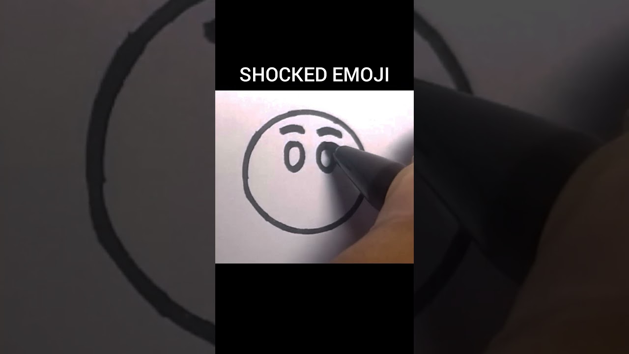 drawing shocked emoji simple #howtodraw #drawing #shorts #emoji