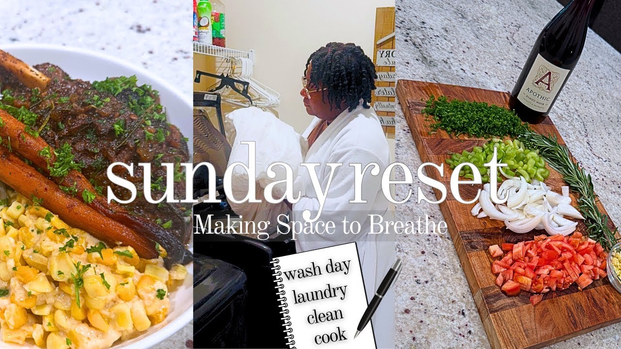 A Gentle Reset Routine 🧺 & Cozy Braised Lamb Shanks Dinner🍗✨