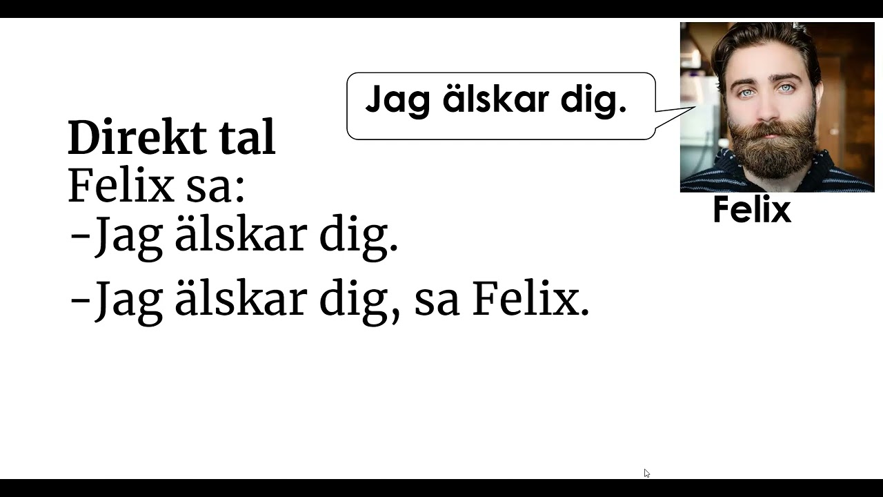 sfigunilla SFI Direkt och indirekt tal