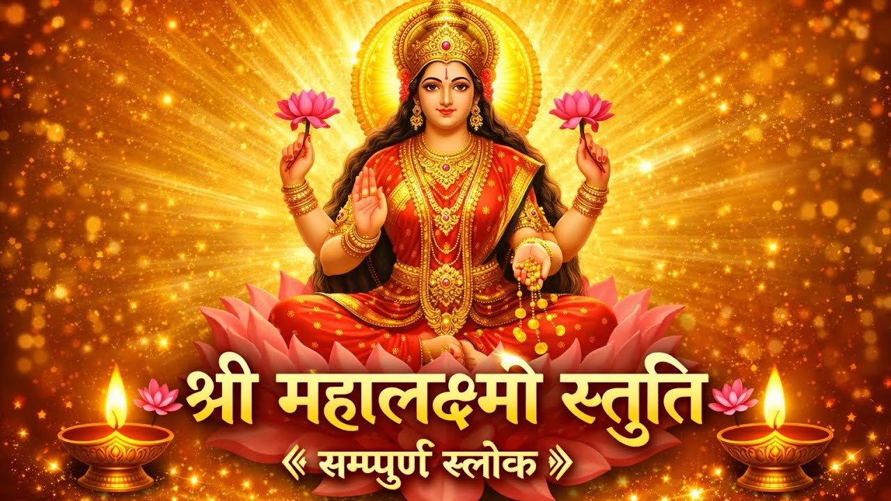🌺 श्री लक्ष्मी कृपा प्राप्ति हेतु दिव्य पाठ। श्री महालक्ष्मी स्तुति (सम्पूर्ण श्लोक) |  🌺