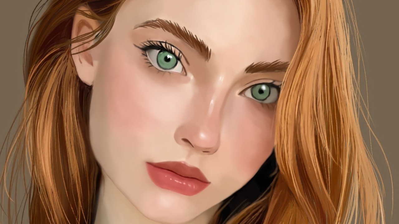 semi realistic digital painting process