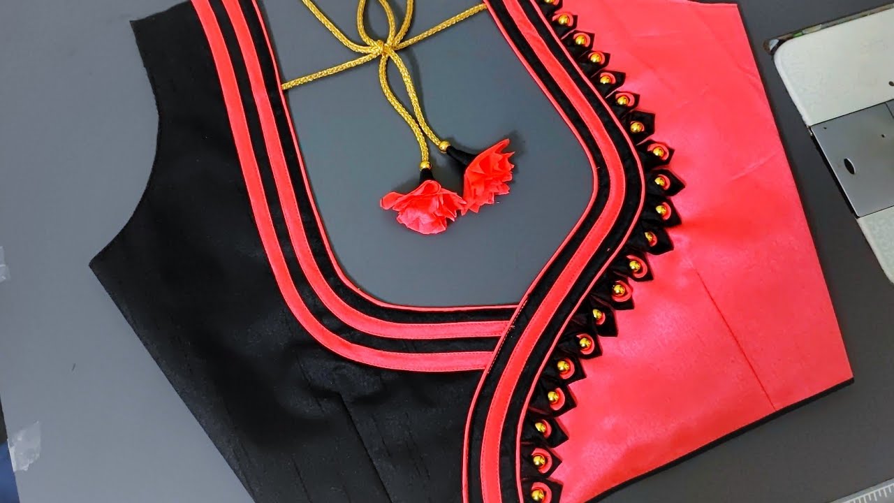 two colour combination designer blouse design |new model different blouse design |