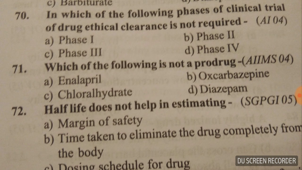 Aiims Pg Pharmacology  part 1