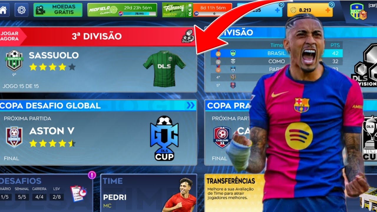 DLS 26 Modo Carreira Seleção Brasileira #17 ( último jogo da 3° DIVISÃO ) Campeão  🏆 