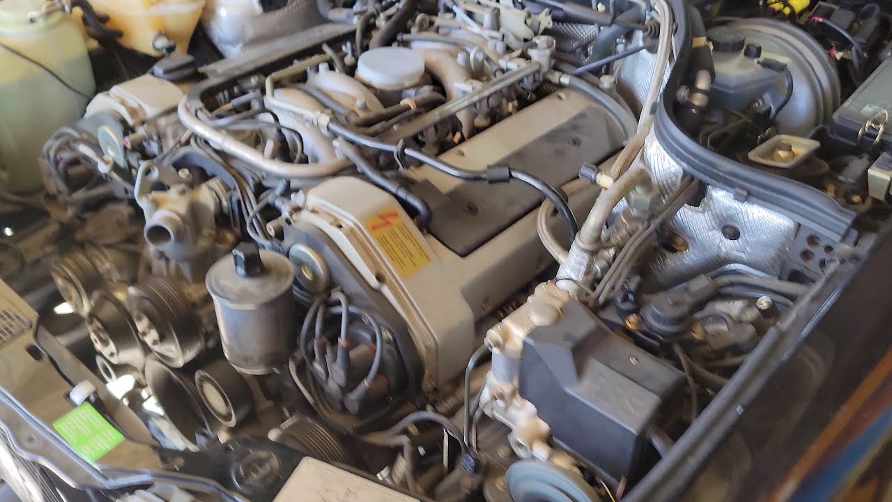 Снятие двигателя M119, часть 1