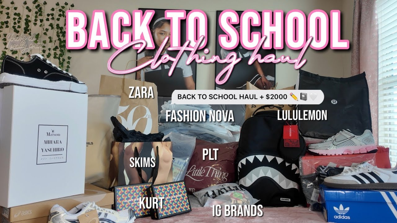 +$2000 BACK TO SCHOOL HAUL 2025 | LULULEMON, ZARA, KURT, SKIMS, FASHIONOVA, ESSENTIALS |
