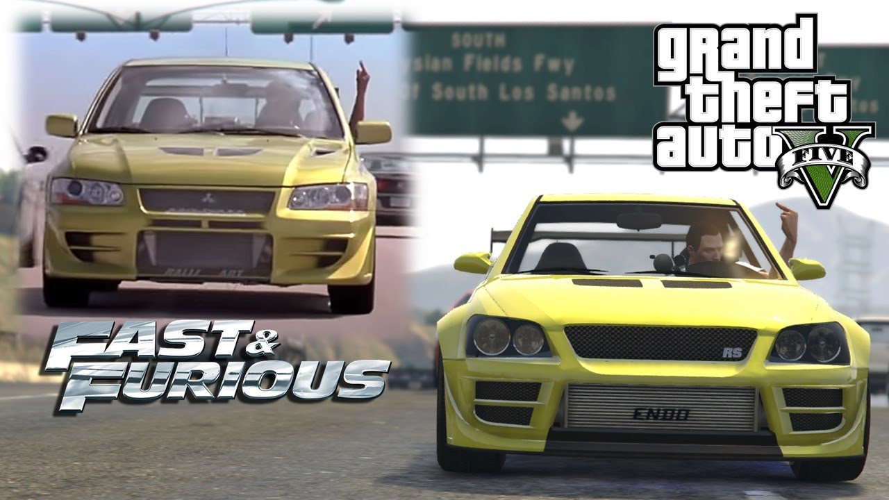 GTA 5: Mitsubishi Evolution Брайана «2Fast 2Furious» - сборка копии Karin Sultan RS!